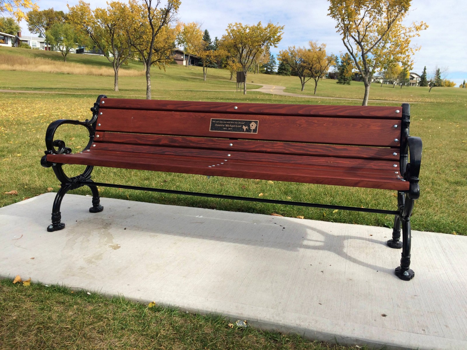 Heritage Bench in park
