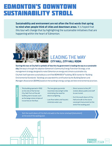 Cover for Downtown Sustainability Strool