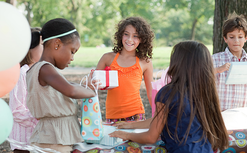Kids at a birthday party