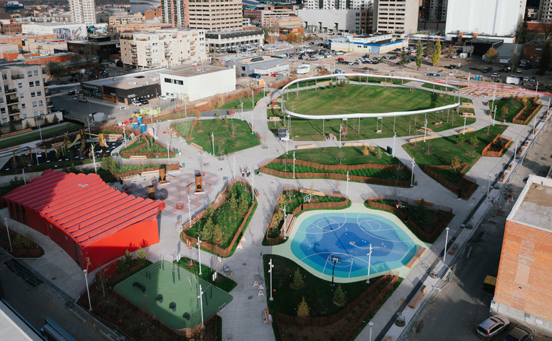 Aerial view of O-day'min Park