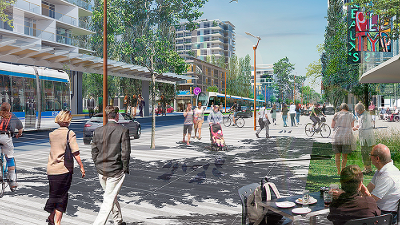 Complete Streets artist's rendering