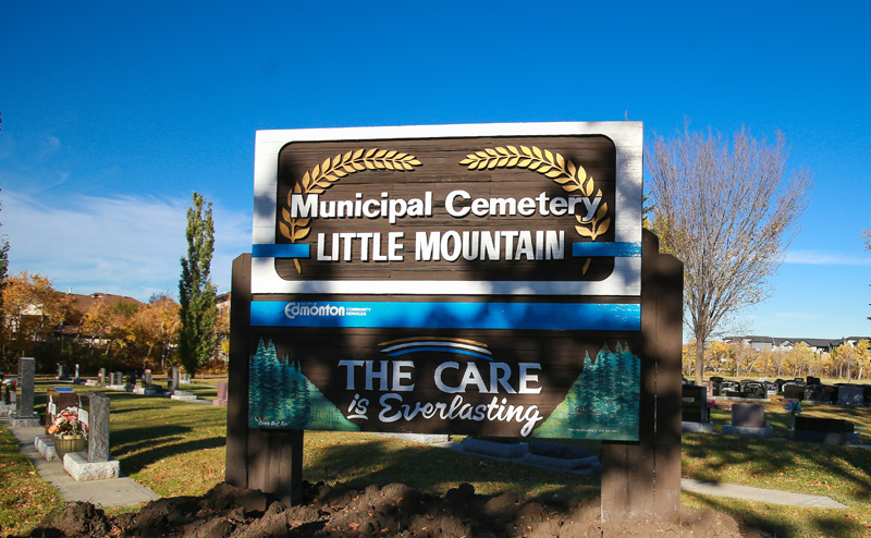 Little Mountain Cemetery sign
