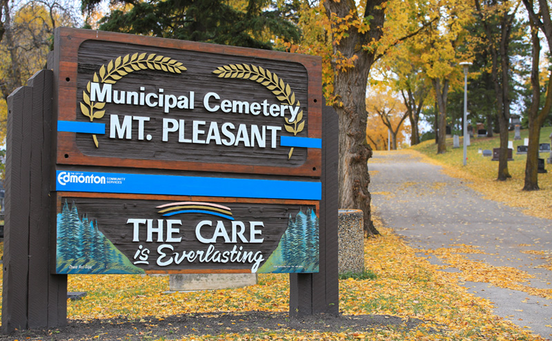 Mount Pleasant Cemetery sign