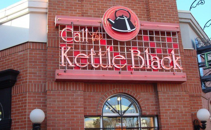 Call the Kettle Black Neon Sign