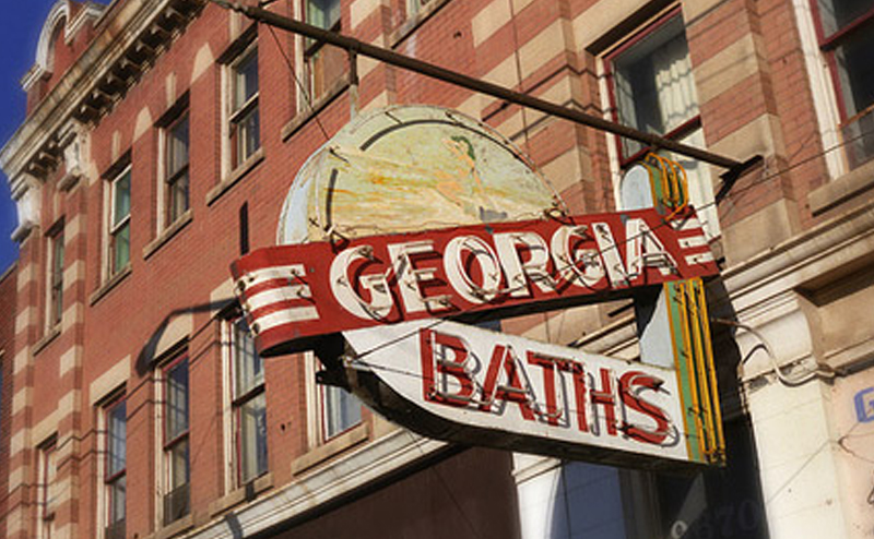 Georgia Baths sign