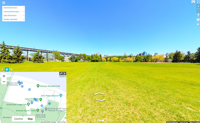 Screenshot of Kinsmen Park Virtual Tour