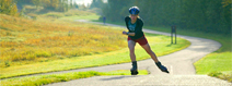 Park user on inline skates