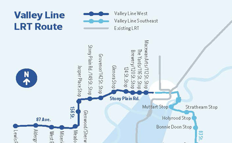 Valley Line LRT Route