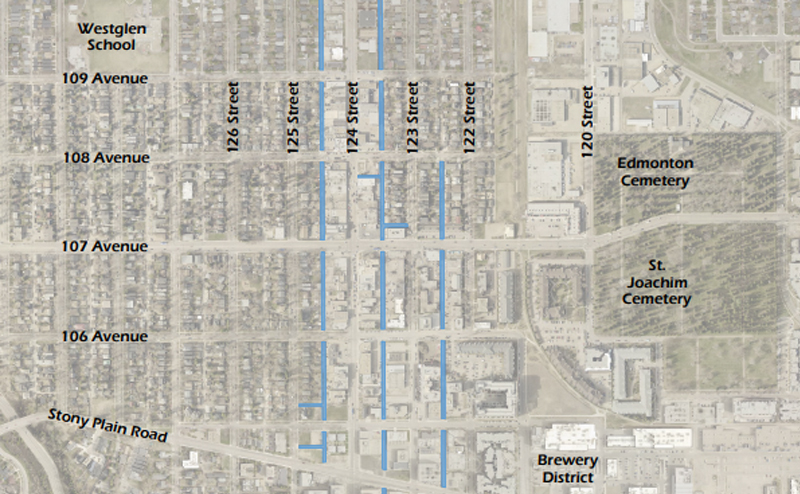 124 Street BIA Alley Renewal Scope Map