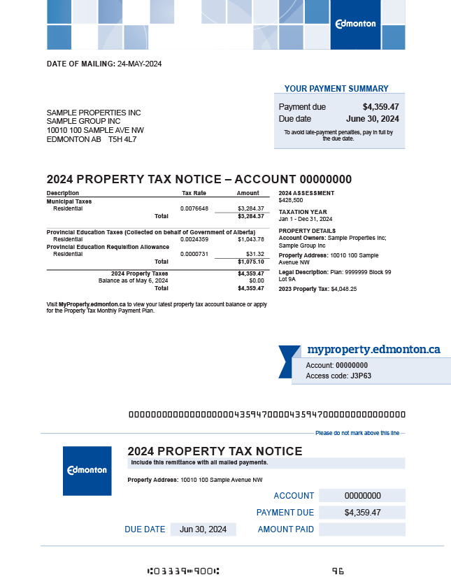 Property Taxes City Of Edmonton Property Taxes City Of Edmonton