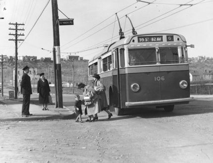 Bus on Connors Road in the 40's