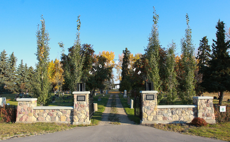 Front gates of Clover Bar Cemetery