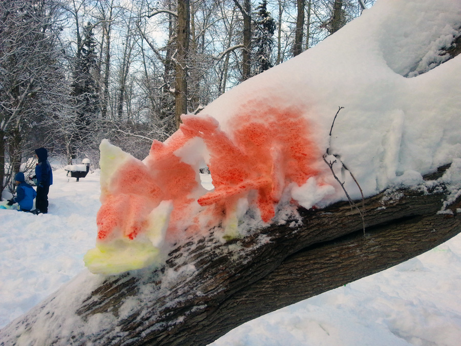Coloured Snow Sculpture 