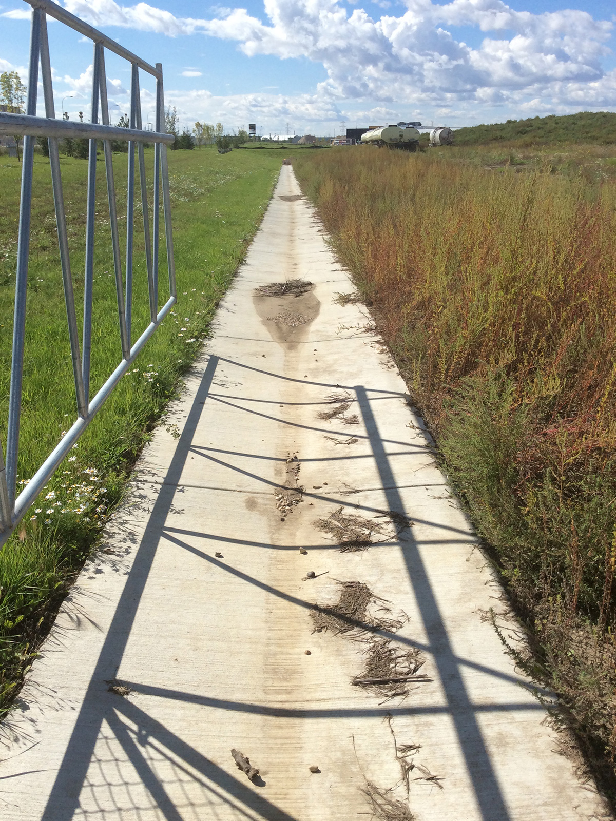 Concrete Swale on an Industrial Property
