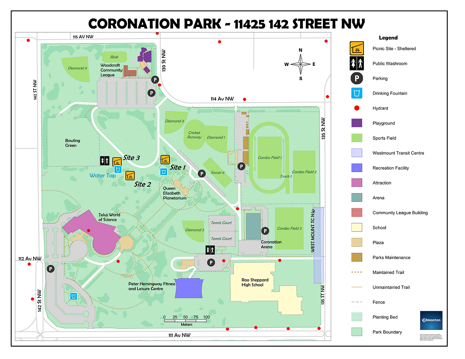 Coronation Park Site Map