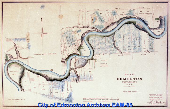 Plan of Edmonton Settlement, N.W.T., 1882 [EAM-85]