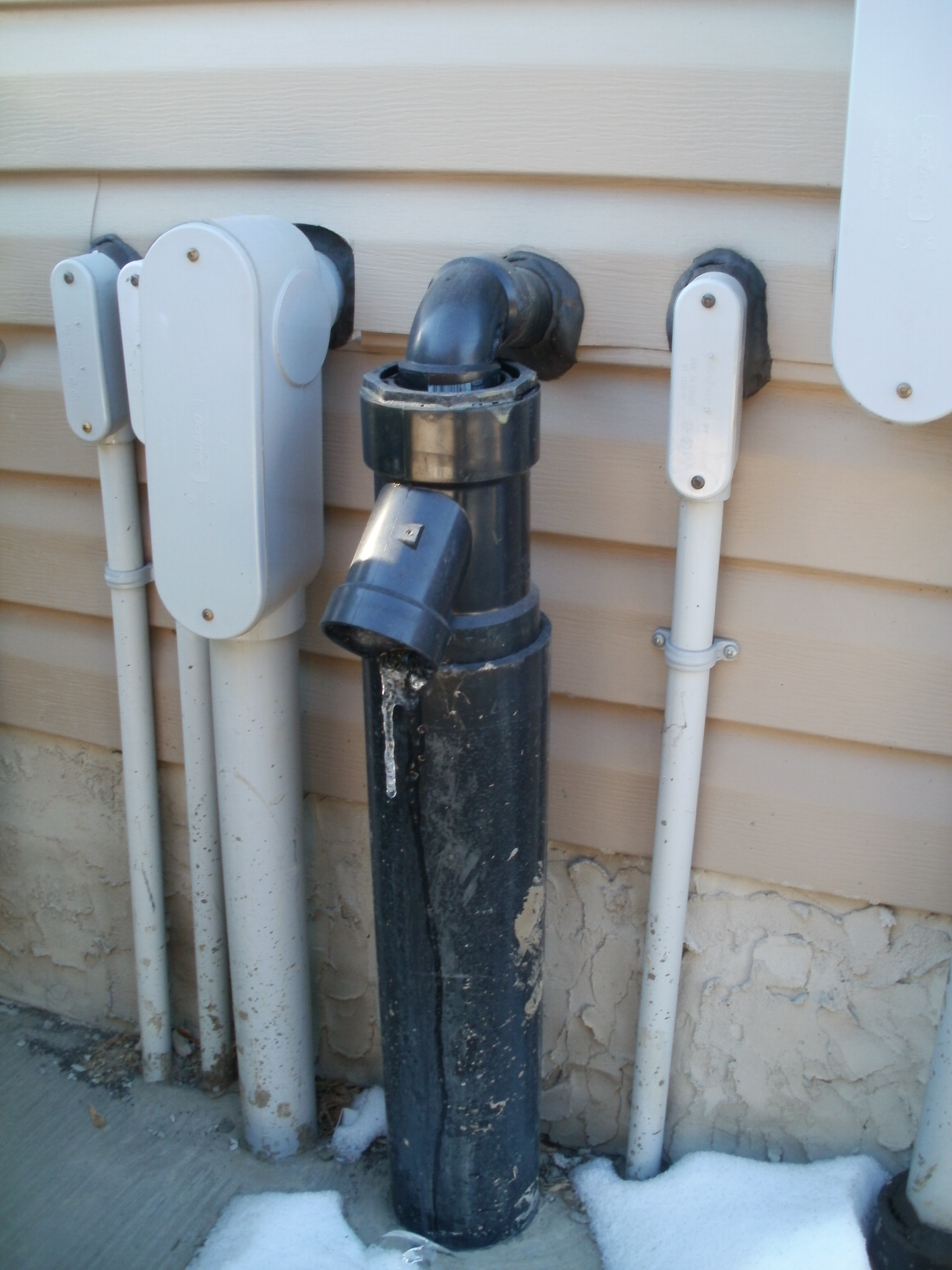 Sump Pump Discharge and Foundation Drain Service Connection