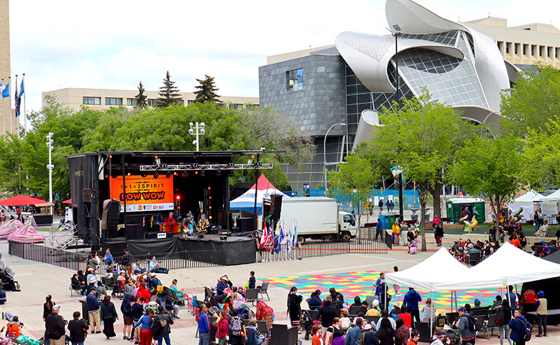 people in Churchill square