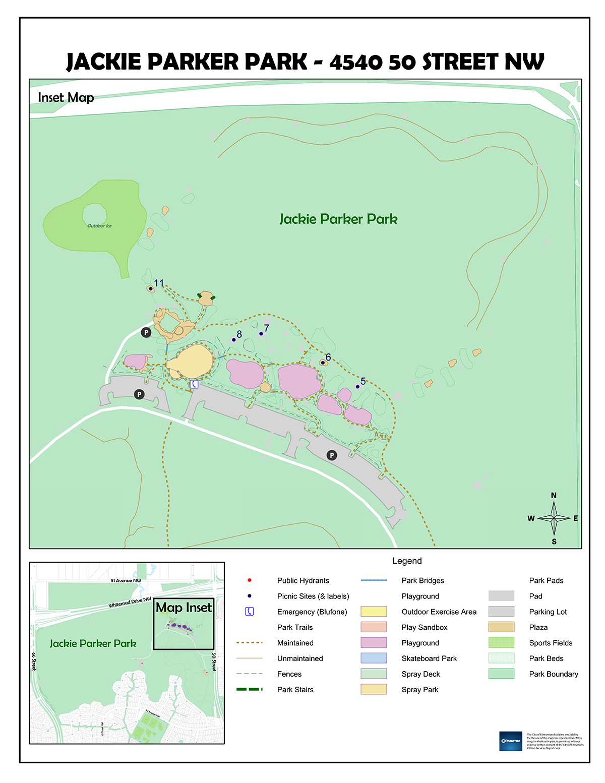 Jackie Parker Park Site Map