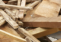 UNPAINTED LUMBER: chipped and used as compost feedstock