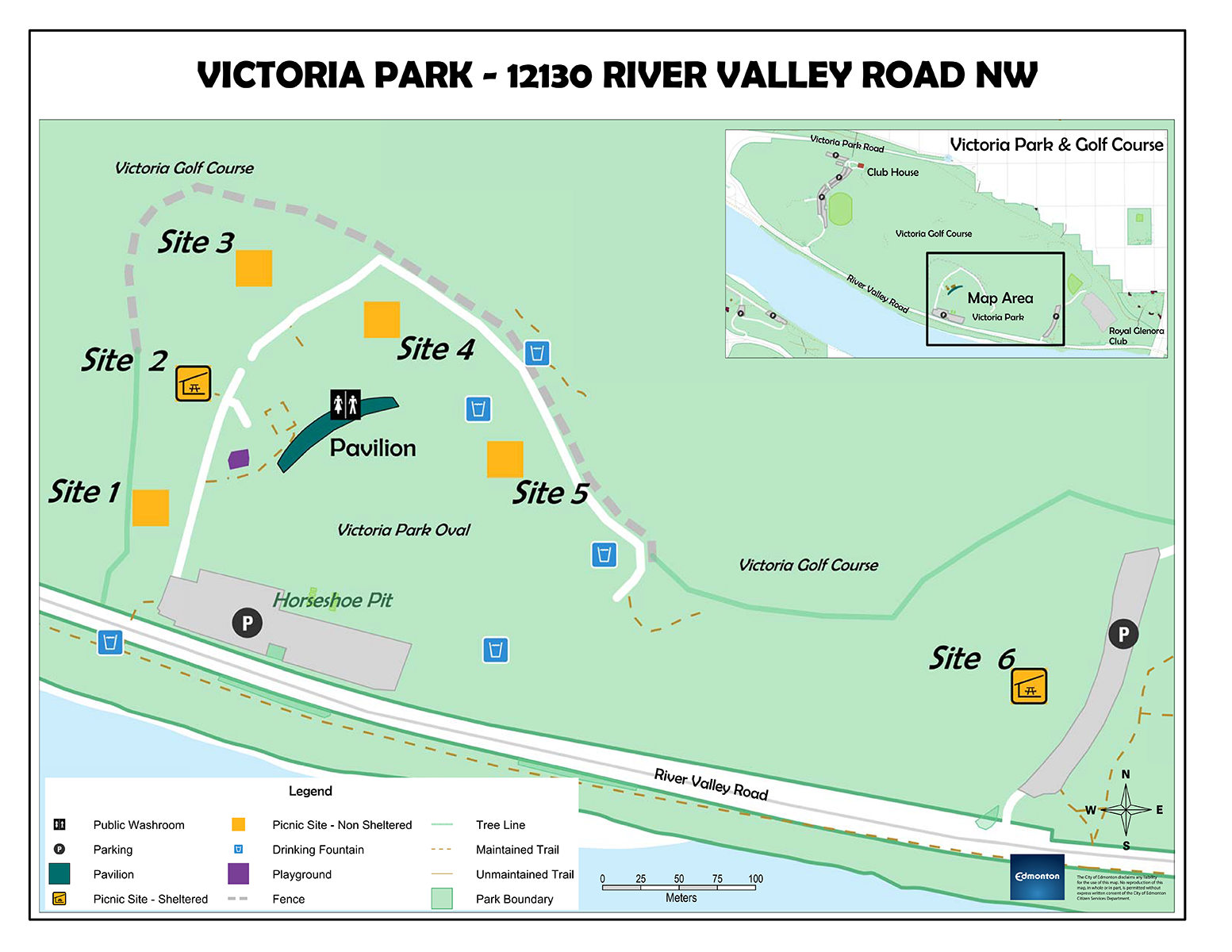 Victoria Park Site Map
