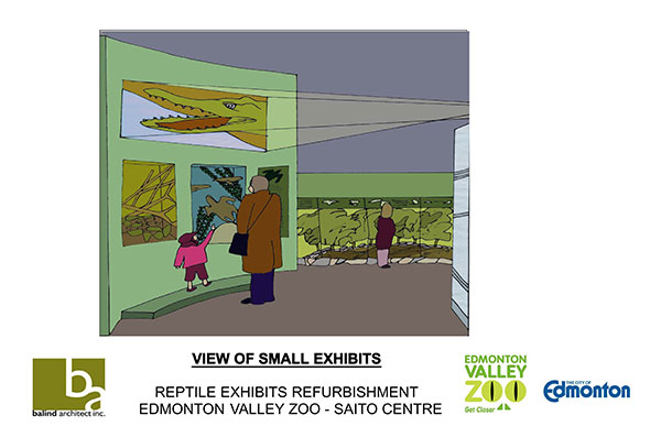 Reptile Exhibit - Small Exhibits [Rendering by Balind Architect Inc.]