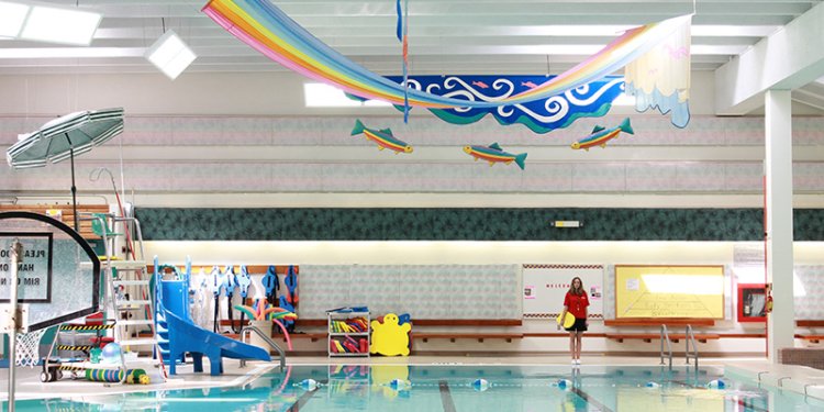 swimming pool with swim toys