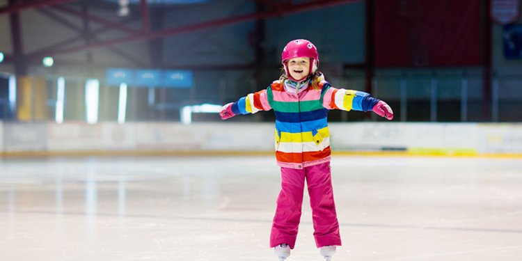 little girl ice skating