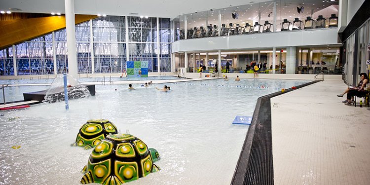 recreation centre pool with water toys