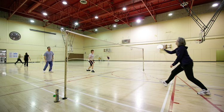 people playing in gym