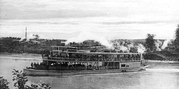 steamboat on river
