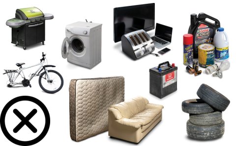 unaccepted items collage