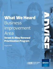 cover page of what we heard report - blue background