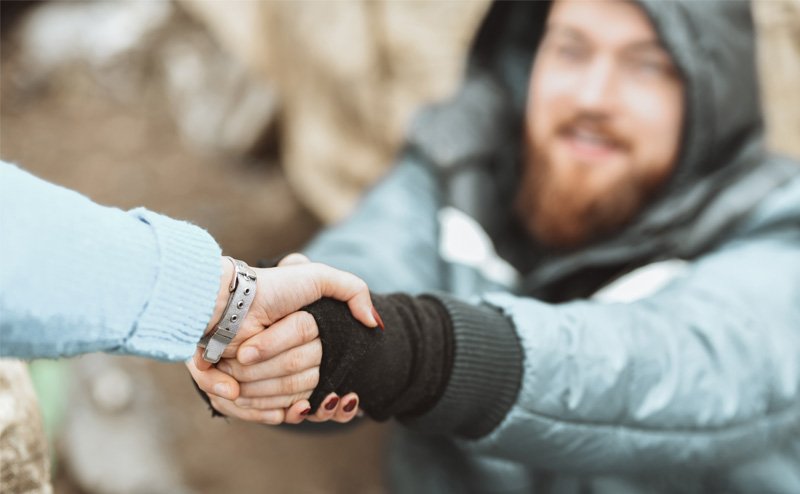 person holding someone's hand