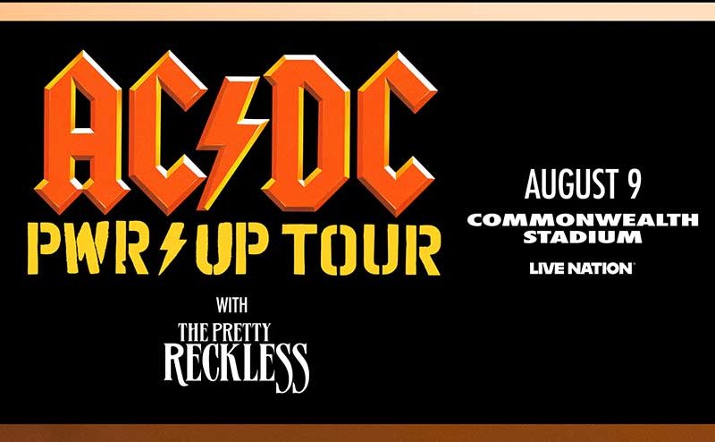 ac/dc power tour with the Pretty Reckless, commonwealth stadium, August 9: Live Nation banner