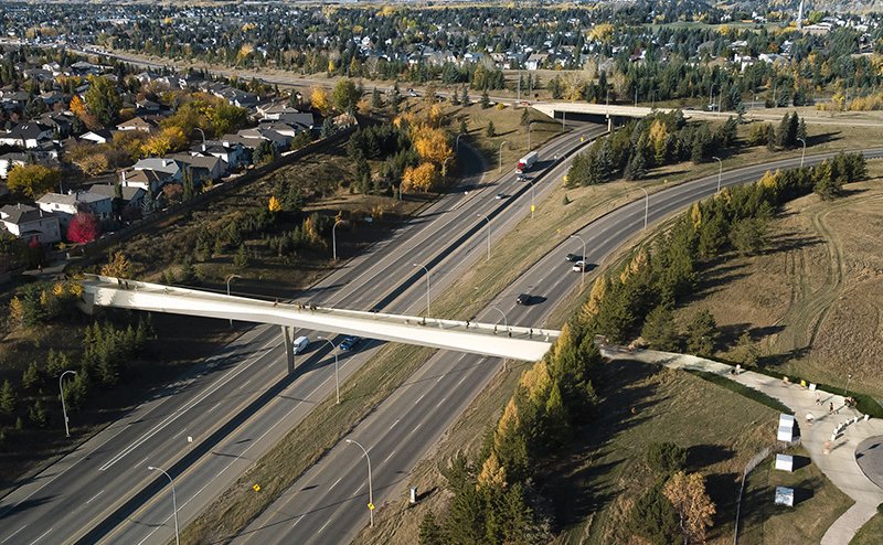 View of bridge design looking west
