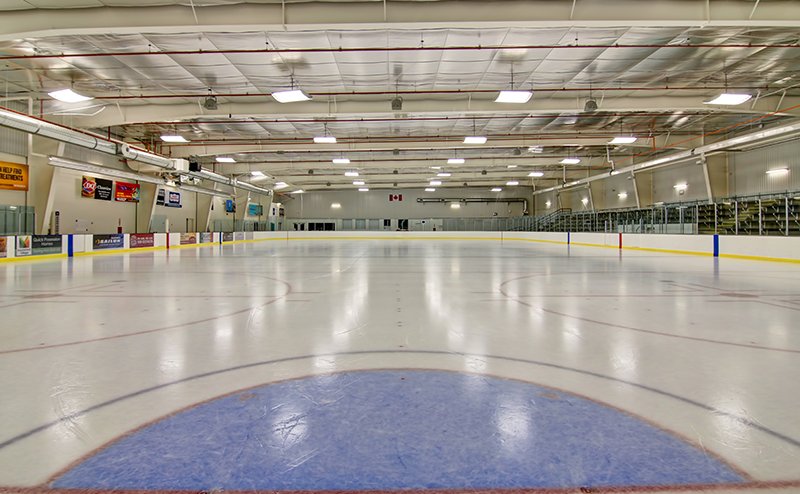Indoor arena ice