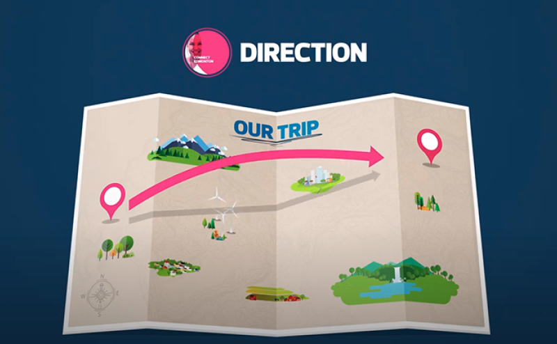 Screen capture from the Strategic Planning Framework video showing a map