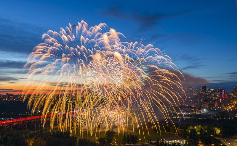 Fireworks in Edmonton