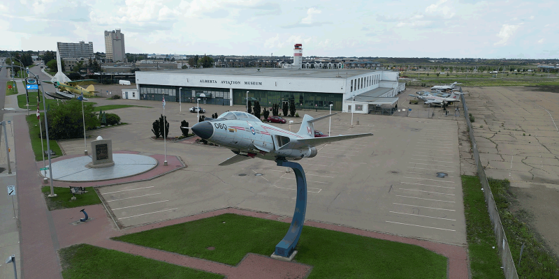 Exterior of the Alberta Aviation Museum