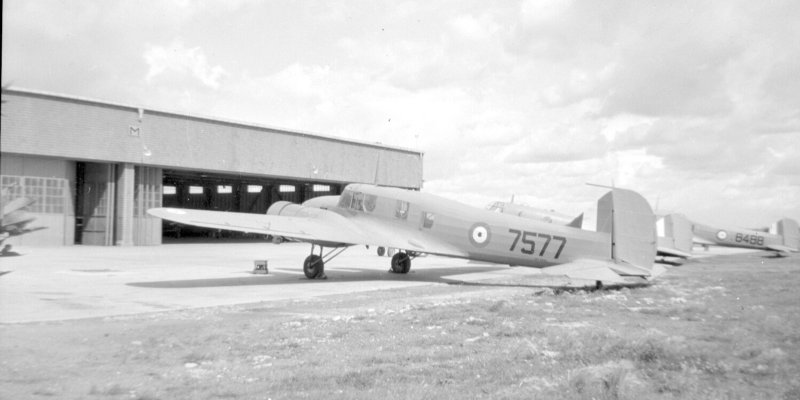 Anson in front of "M" Hangar, circa 1944