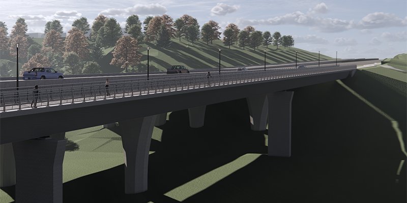 Rendering of the new Rainbow Valley Pedestrian/Cyclist Bridge