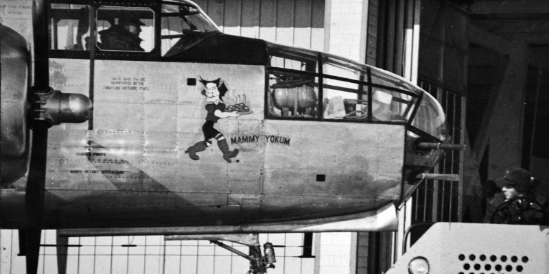 Squadron 418 plane with Mammy Yokum decal