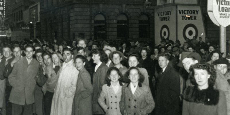 End of WW2 in Europe Celebration on Jasper Avenue