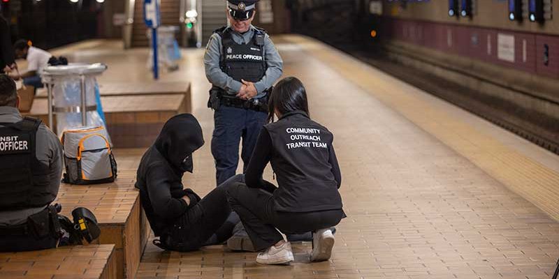 enforcement officers assisting resident