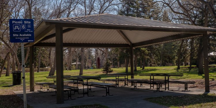 picnic site with canopy