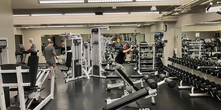 fitness centre with exercise equipment