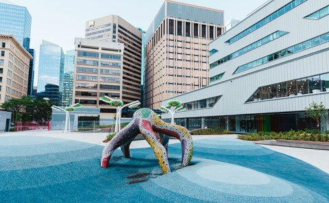 centennial plaza Ugo art installation