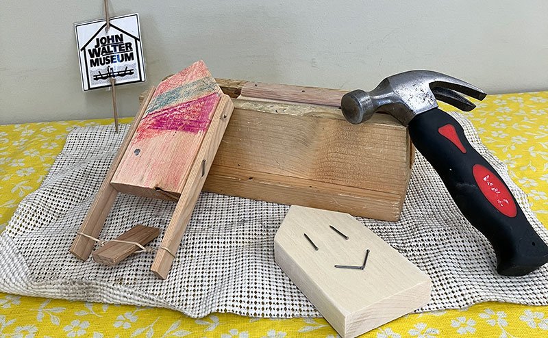 Exterior of the 1901 blue John Walter house 