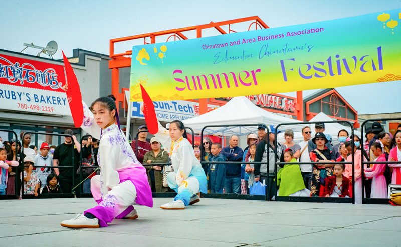 two dancers on stage